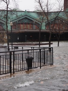 Hurricane Sandy, Hoboken train station 