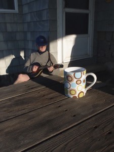 Morning music--and second cup of coffee--photo copyright Anne Underwood Enslow